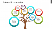 Multi-Color Infographic Tree Template PowerPoint Slide